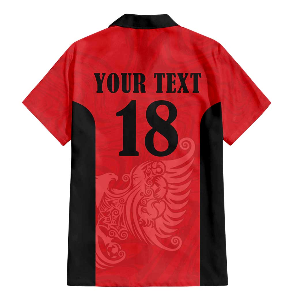 Custom Albania Football Pride Family Matching Mermaid Dress and Hawaiian Shirt Kuqezinjte Eagle Red Version - Wonder Print Shop
