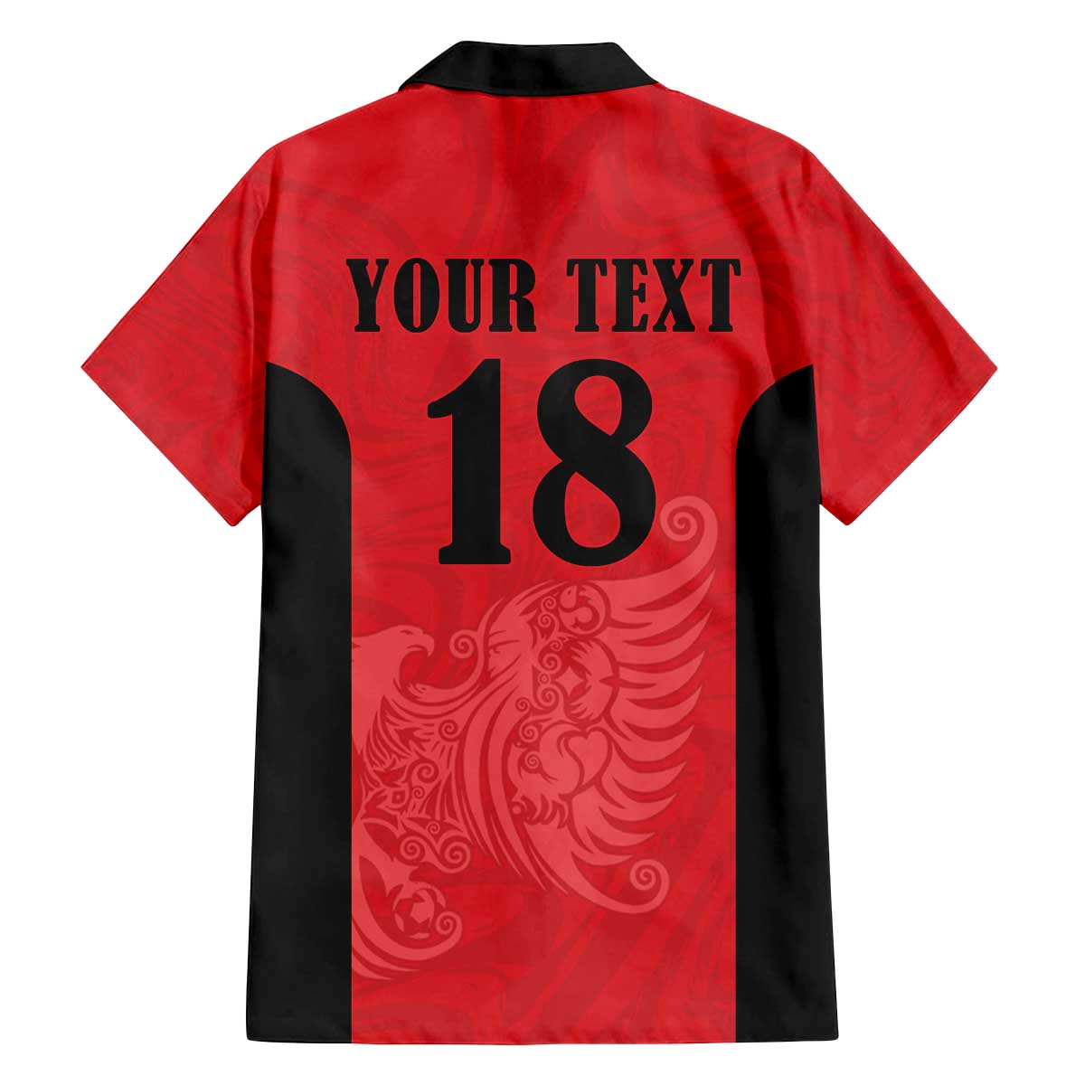 Custom Albania Football Pride Family Matching Off The Shoulder Long Sleeve Dress and Hawaiian Shirt Kuqezinjte Eagle Red Version - Wonder Print Shop