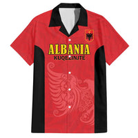 Custom Albania Football Pride Family Matching Puletasi and Hawaiian Shirt Kuqezinjte Eagle Red Version - Wonder Print Shop