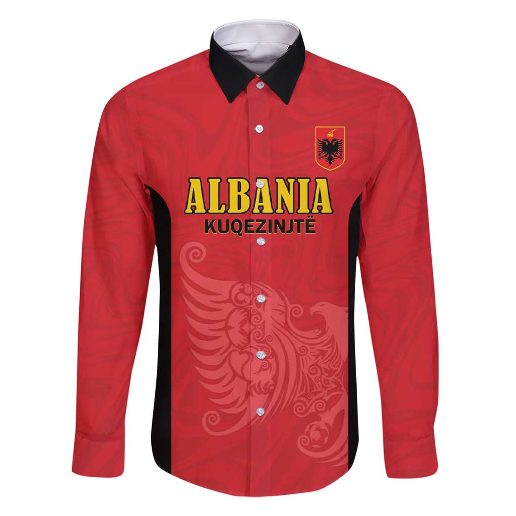 Custom Albania Football Pride Family Matching Short Sleeve Bodycon Dress and Hawaiian Shirt Kuqezinjte Eagle Red Version - Wonder Print Shop