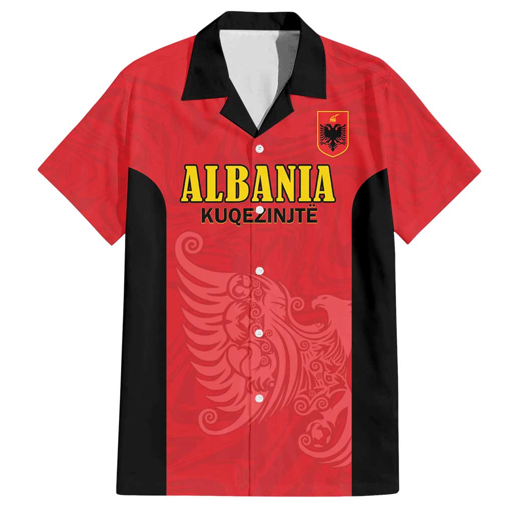 Custom Albania Football Pride Family Matching Summer Maxi Dress and Hawaiian Shirt Kuqezinjte Eagle Red Version - Wonder Print Shop