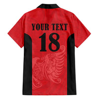 Custom Albania Football Pride Family Matching Summer Maxi Dress and Hawaiian Shirt Kuqezinjte Eagle Red Version - Wonder Print Shop