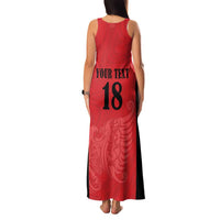 Custom Albania Football Pride Family Matching Tank Maxi Dress and Hawaiian Shirt Kuqezinjte Eagle Red Version - Wonder Print Shop