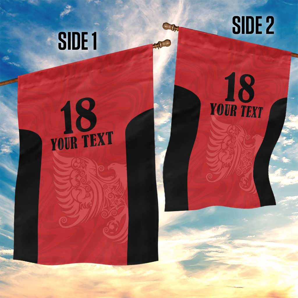 Custom Albania Football Pride Garden Flag Kuqezinjte Eagle Red Version - Wonder Print Shop