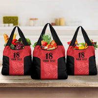 Custom Albania Football Pride Grocery Bag Kuqezinjte Eagle Red Version - Wonder Print Shop