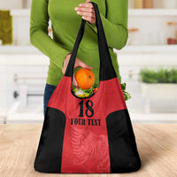 Custom Albania Football Pride Grocery Bag Kuqezinjte Eagle Red Version - Wonder Print Shop