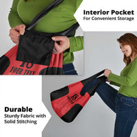 Custom Albania Football Pride Grocery Bag Kuqezinjte Eagle Red Version - Wonder Print Shop