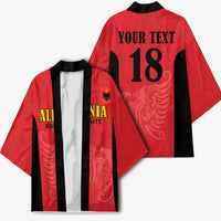 Custom Albania Football Pride Kimono Kuqezinjte Eagle Red Version - Wonder Print Shop