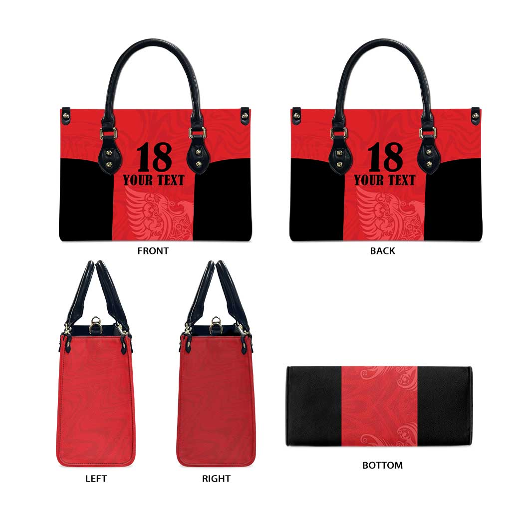 Custom Albania Football Pride Leather Bag Kuqezinjte Eagle Red Version - Wonder Print Shop