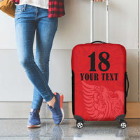 Custom Albania Football Pride Luggage Cover Kuqezinjte Eagle Red Version - Wonder Print Shop