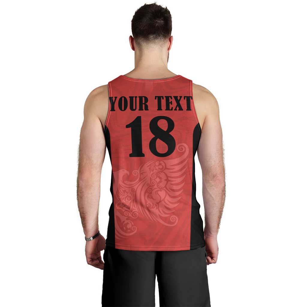 Custom Albania Football Pride Men Tank Top Kuqezinjte Eagle Red Version - Wonder Print Shop