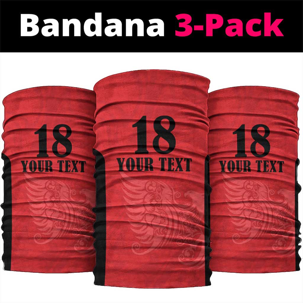 Custom Albania Football Pride Neck Gaiter Kuqezinjte Eagle Red Version - Wonder Print Shop