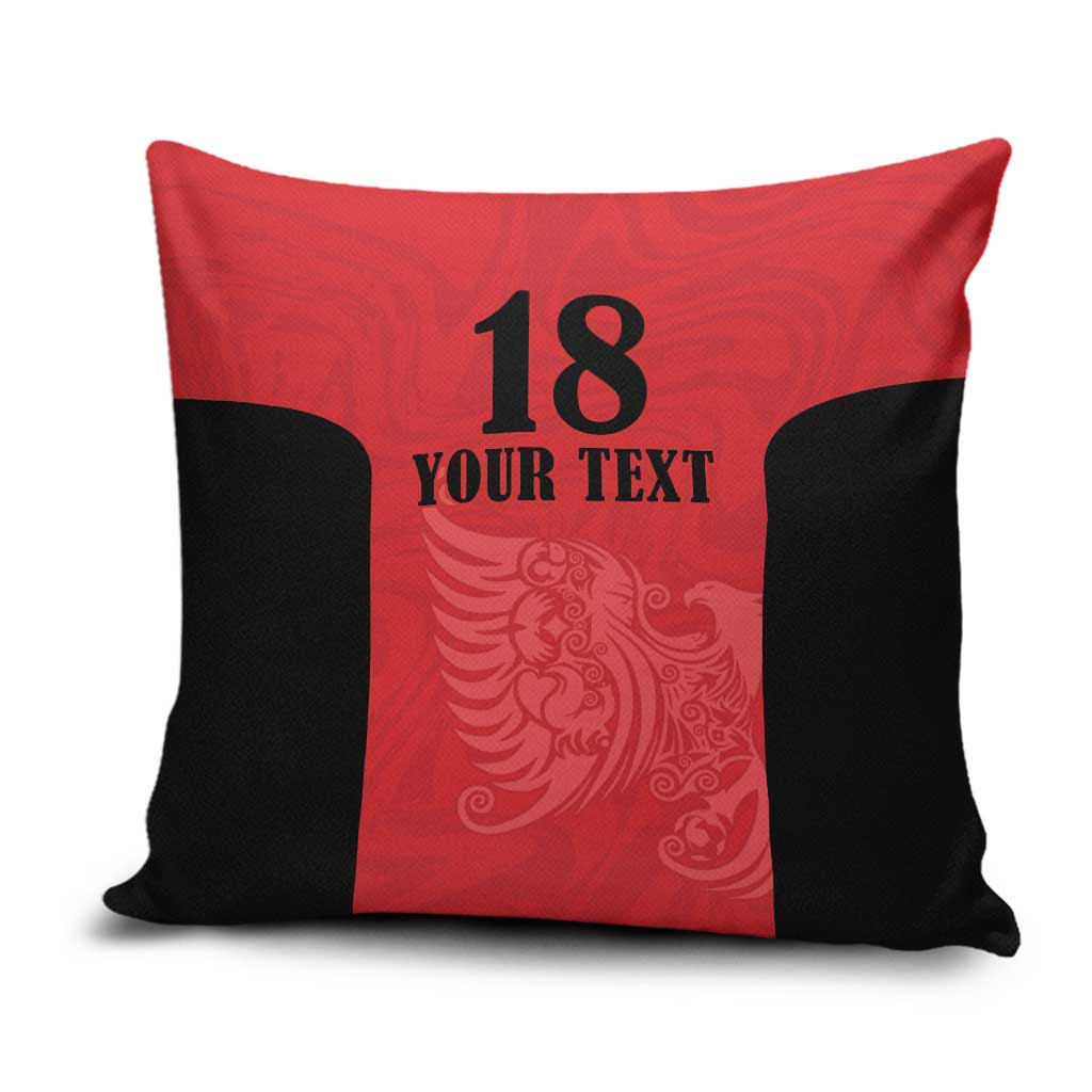 Custom Albania Football Pride Pillow Cover Kuqezinjte Eagle Red Version - Wonder Print Shop