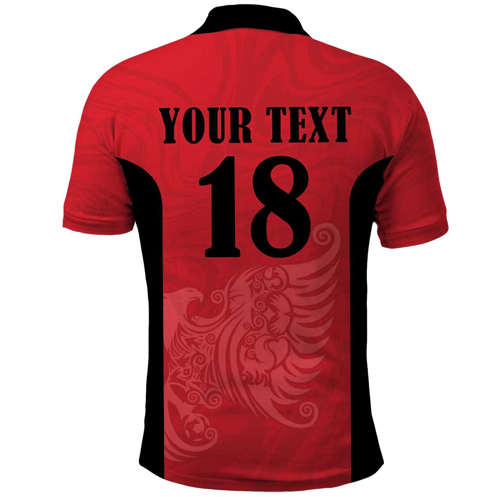Custom Albania Football Pride Polo Shirt Kuqezinjte Eagle Red Version - Wonder Print Shop