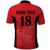 Custom Albania Football Pride Polo Shirt Kuqezinjte Eagle Red Version - Wonder Print Shop