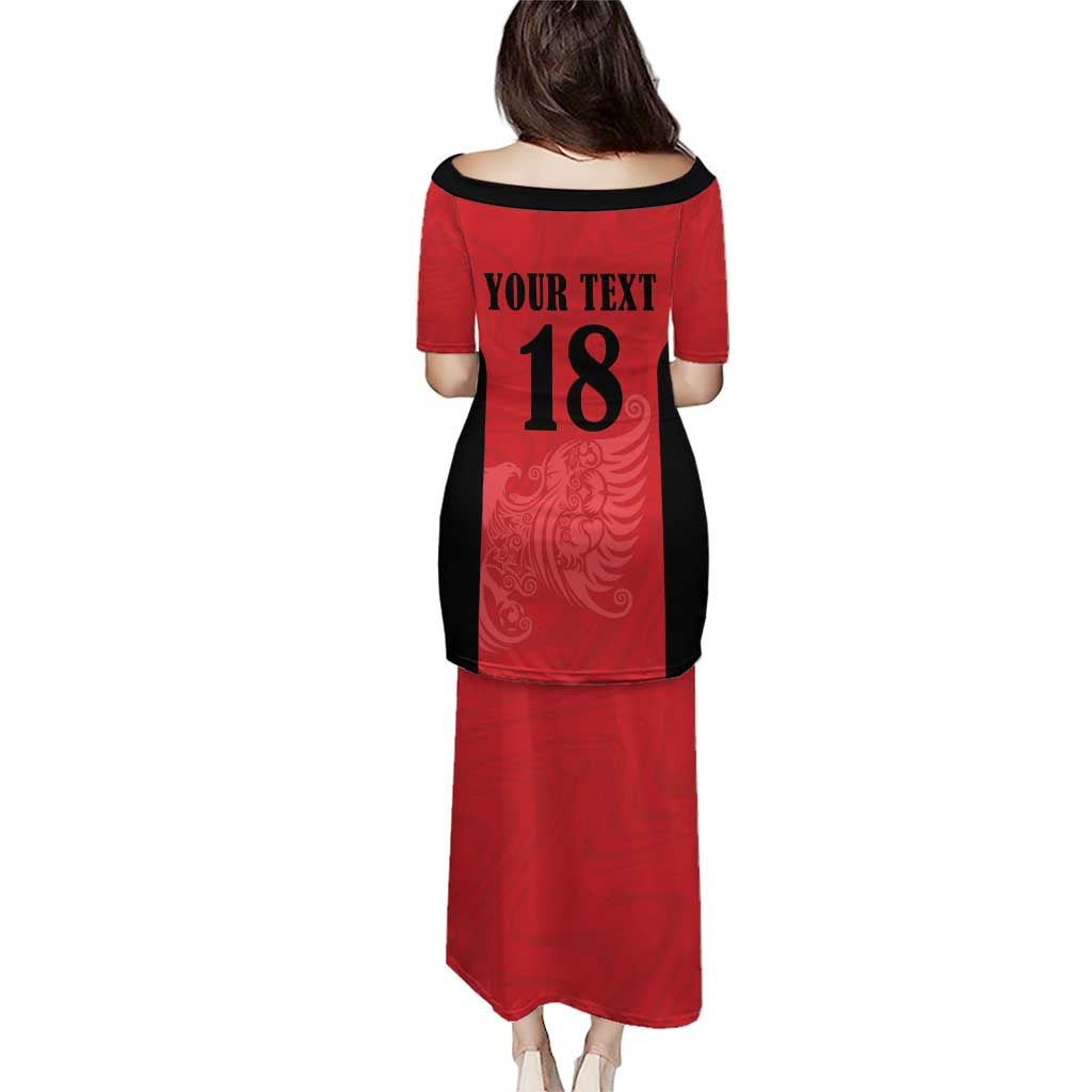 Custom Albania Football Pride Puletasi Kuqezinjte Eagle Red Version - Wonder Print Shop