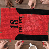 Custom Albania Football Pride Puzzle Kuqezinjte Eagle Red Version - Wonder Print Shop