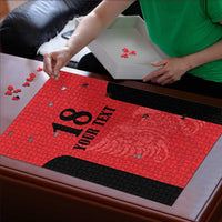 Custom Albania Football Pride Puzzle Kuqezinjte Eagle Red Version - Wonder Print Shop