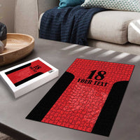 Custom Albania Football Pride Puzzle Kuqezinjte Eagle Red Version - Wonder Print Shop