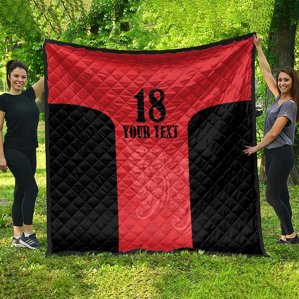 Custom Albania Football Pride Quilt Kuqezinjte Eagle Red Version - Wonder Print Shop