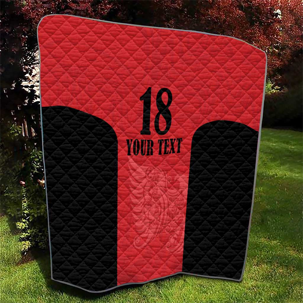 Custom Albania Football Pride Quilt Kuqezinjte Eagle Red Version - Wonder Print Shop