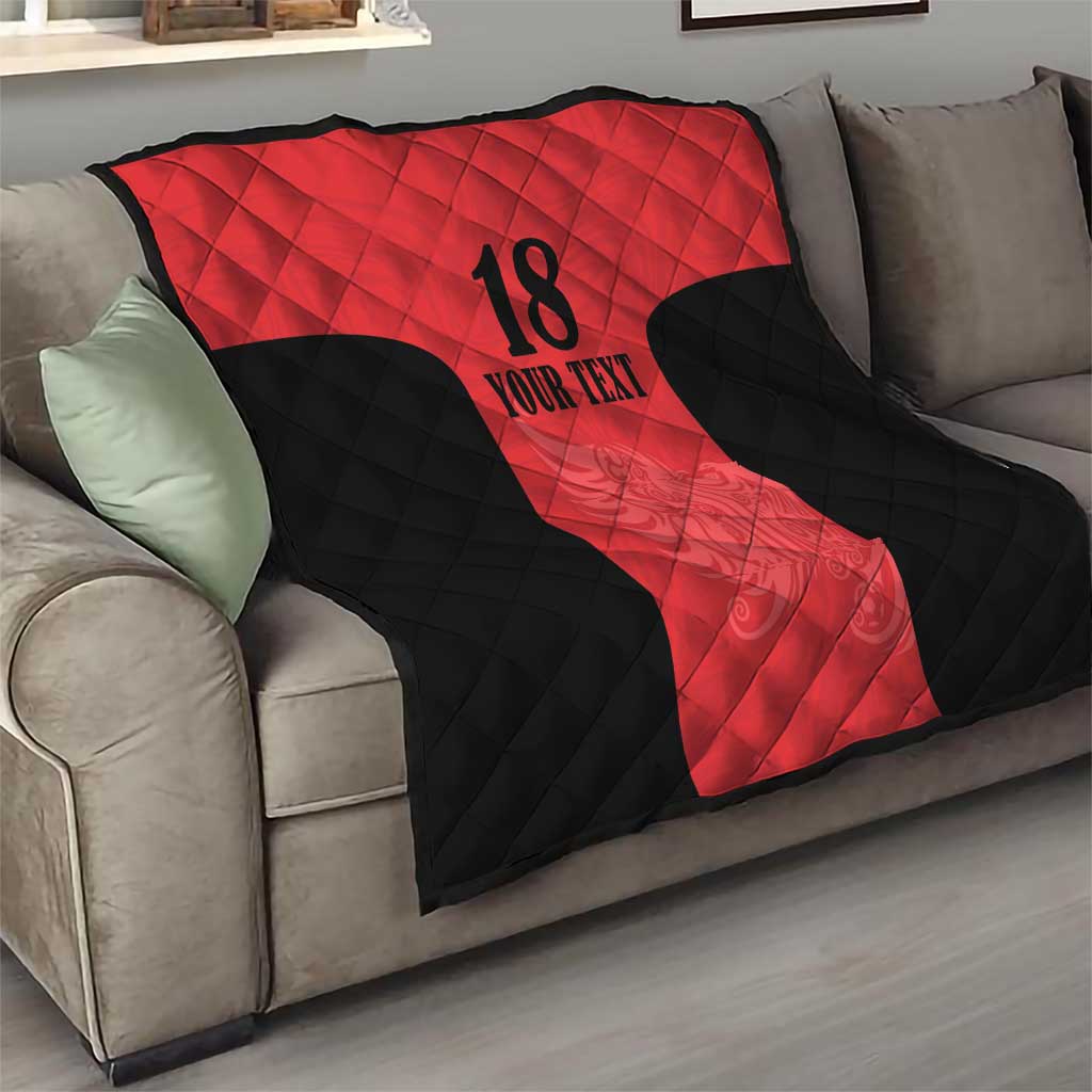 Custom Albania Football Pride Quilt Kuqezinjte Eagle Red Version - Wonder Print Shop
