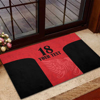 Custom Albania Football Pride Rubber Doormat Kuqezinjte Eagle Red Version - Wonder Print Shop