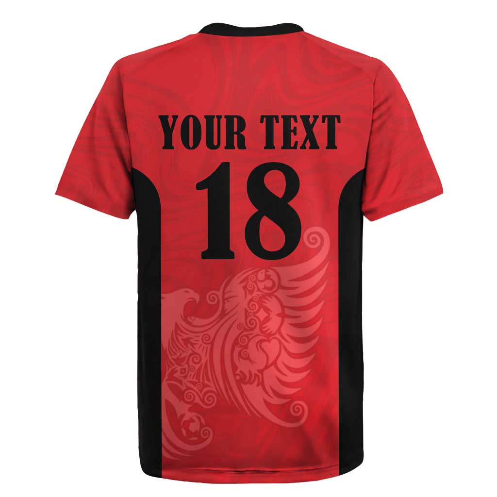 Custom Albania Football Pride Rugby Jersey Kuqezinjte Eagle Red Version - Wonder Print Shop