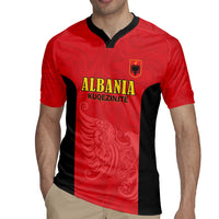 Custom Albania Football Pride Rugby Jersey Kuqezinjte Eagle Red Version - Wonder Print Shop