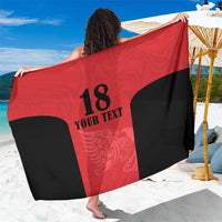 Custom Albania Football Pride Sarong Kuqezinjte Eagle Red Version - Wonder Print Shop