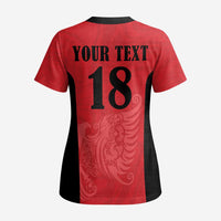 Custom Albania Football Pride Scrub Top Kuqezinjte Eagle Red Version - Wonder Print Shop