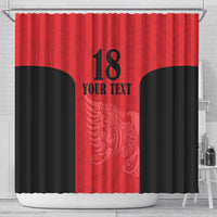 Custom Albania Football Pride Shower Curtain Kuqezinjte Eagle Red Version - Wonder Print Shop