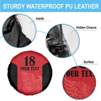 Custom Albania Football Pride Spare Tire Cover Kuqezinjte Eagle Red Version - Wonder Print Shop