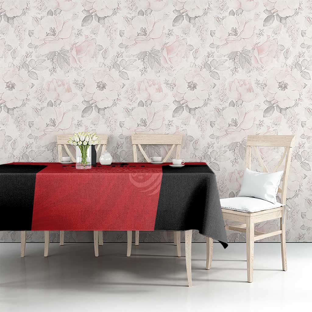 Custom Albania Football Pride Tablecloth Kuqezinjte Eagle Red Version - Wonder Print Shop