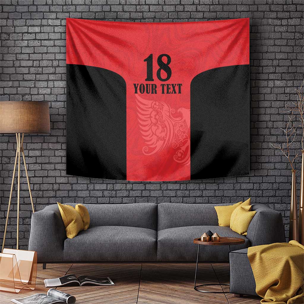 Custom Albania Football Pride Tapestry Kuqezinjte Eagle Red Version - Wonder Print Shop