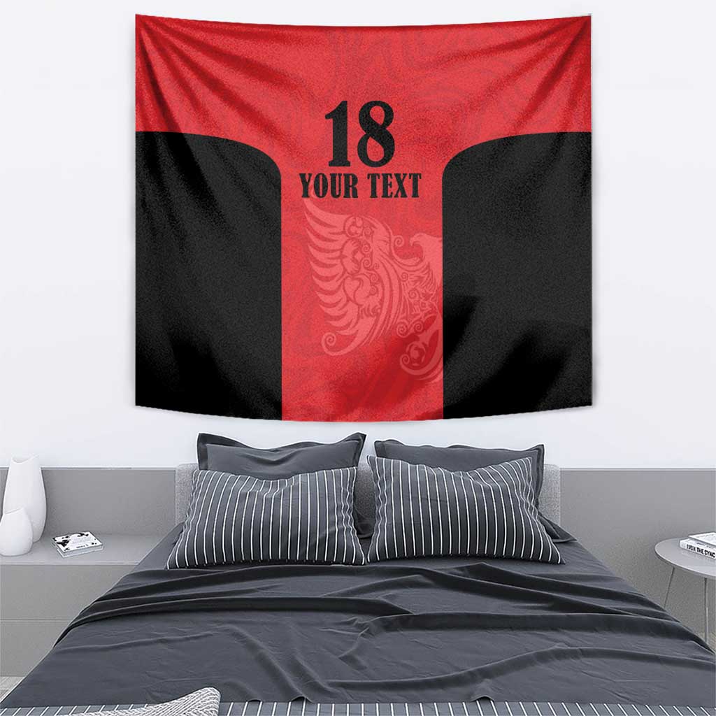 Custom Albania Football Pride Tapestry Kuqezinjte Eagle Red Version - Wonder Print Shop