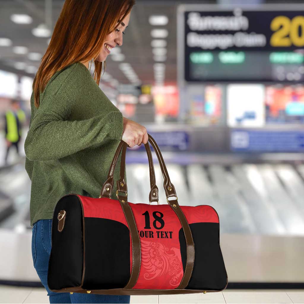 Custom Albania Football Pride Travel Bag Kuqezinjte Eagle Red Version - Wonder Print Shop