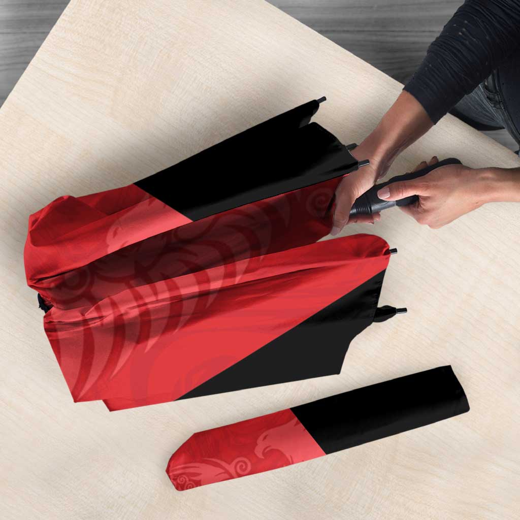 Custom Albania Football Pride Umbrella Kuqezinjte Eagle Red Version - Wonder Print Shop