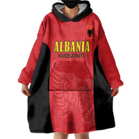 Custom Albania Football Pride Wearable Blanket Hoodie Kuqezinjte Eagle Red Version - Wonder Print Shop