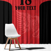 Custom Albania Football Pride Window Curtain Kuqezinjte Eagle Red Version - Wonder Print Shop