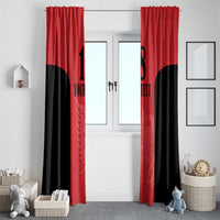 Custom Albania Football Pride Window Curtain Kuqezinjte Eagle Red Version - Wonder Print Shop