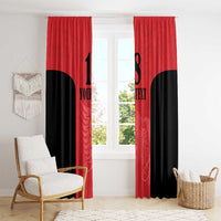 Custom Albania Football Pride Window Curtain Kuqezinjte Eagle Red Version - Wonder Print Shop