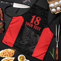 Custom Albania Football Pride Apron Kuqezinjte Eagle Black Version - Wonder Print Shop