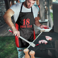 Custom Albania Football Pride Apron Kuqezinjte Eagle Black Version - Wonder Print Shop