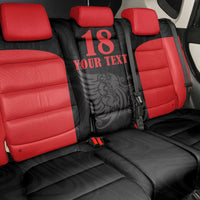 Custom Albania Football Pride Back Car Seat Cover Kuqezinjte Eagle Black Version - Wonder Print Shop