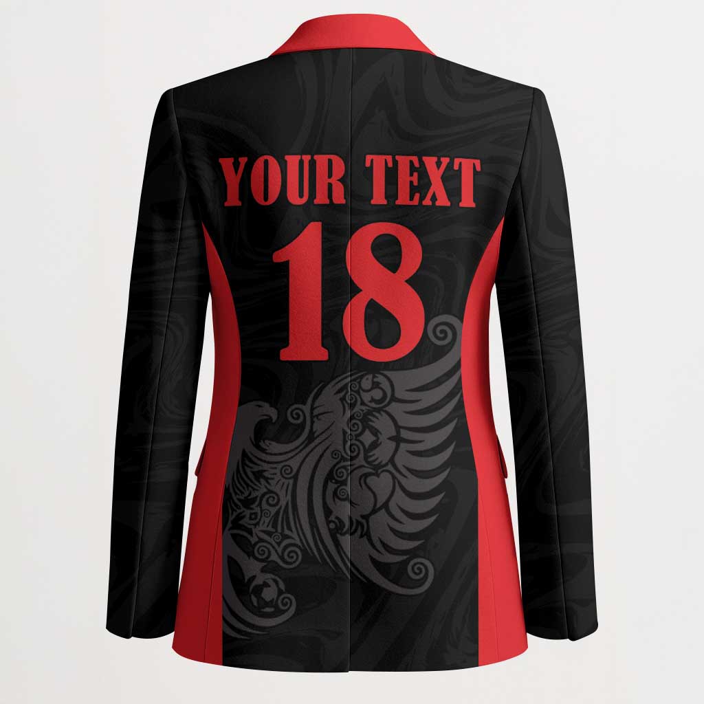 Custom Albania Football Pride Blazer Kuqezinjte Eagle Black Version - Wonder Print Shop