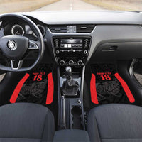 Custom Albania Football Pride Car Mats Kuqezinjte Eagle Black Version - Wonder Print Shop
