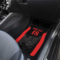 Custom Albania Football Pride Car Mats Kuqezinjte Eagle Black Version - Wonder Print Shop