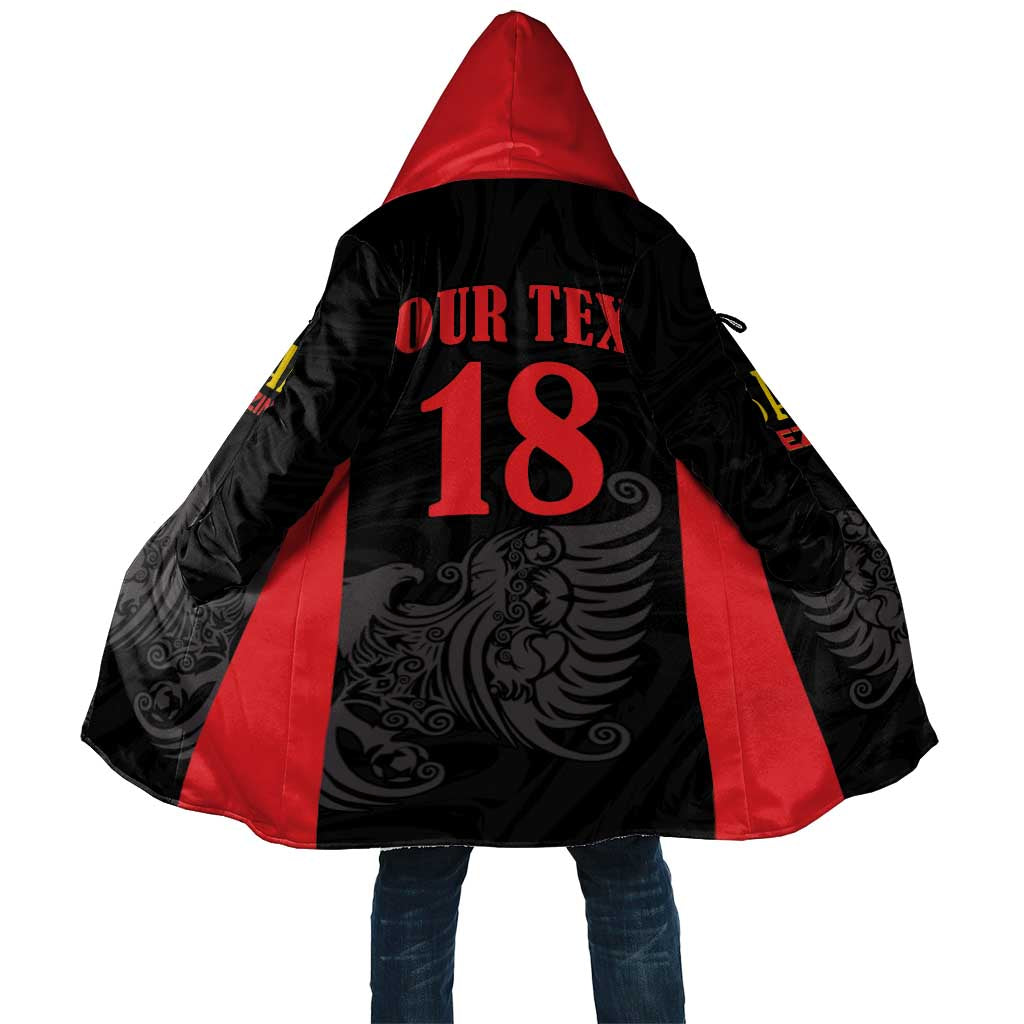 Custom Albania Football Pride Cloak Kuqezinjte Eagle Black Version - Wonder Print Shop