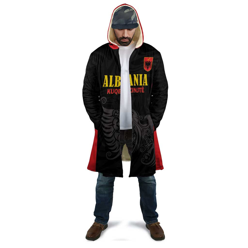 Custom Albania Football Pride Cloak Kuqezinjte Eagle Black Version - Wonder Print Shop